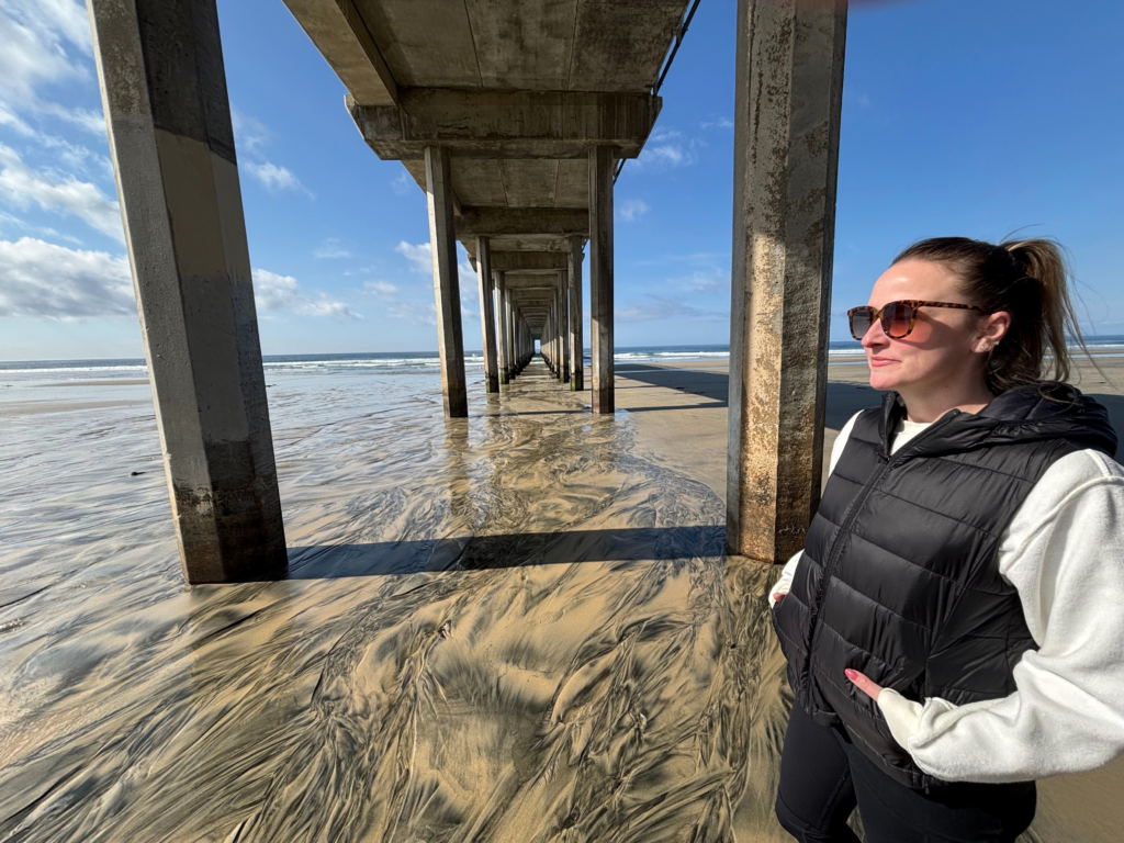 La Jolla Beach Pier with Author JC of A Bit of Wanderlust 